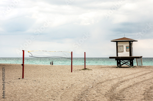 volley ball net on the beach