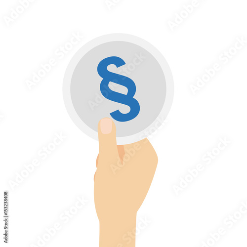 Hand hält Symbol - Paragraph