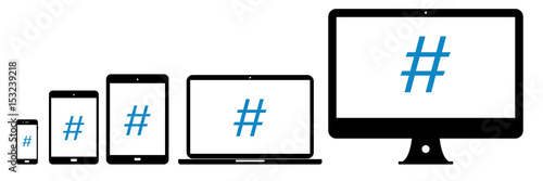 Geräte - Raute Hashtag