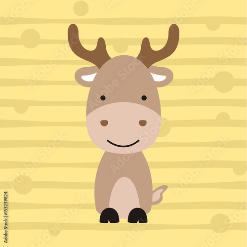 cute little moose kids t shirt design