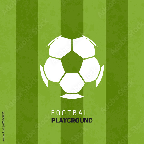 Football soccer playground logo sport vector illustration background