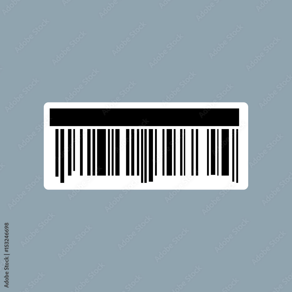 Barcode icon flat design isolated on background. Modern flat pictogram, business, marketing, concept. Vector illustration Barcode icon flat design isolated on background. Modern flat pictogram, business, marketing, concept. Vector illustration