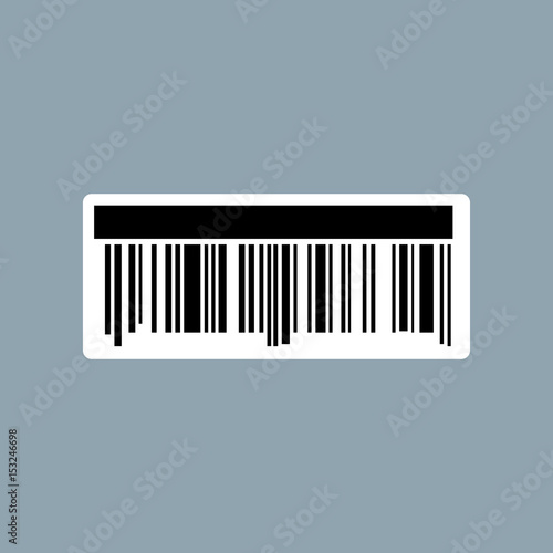 Barcode icon flat design isolated on background. Modern flat pictogram, business, marketing, concept. Vector illustration