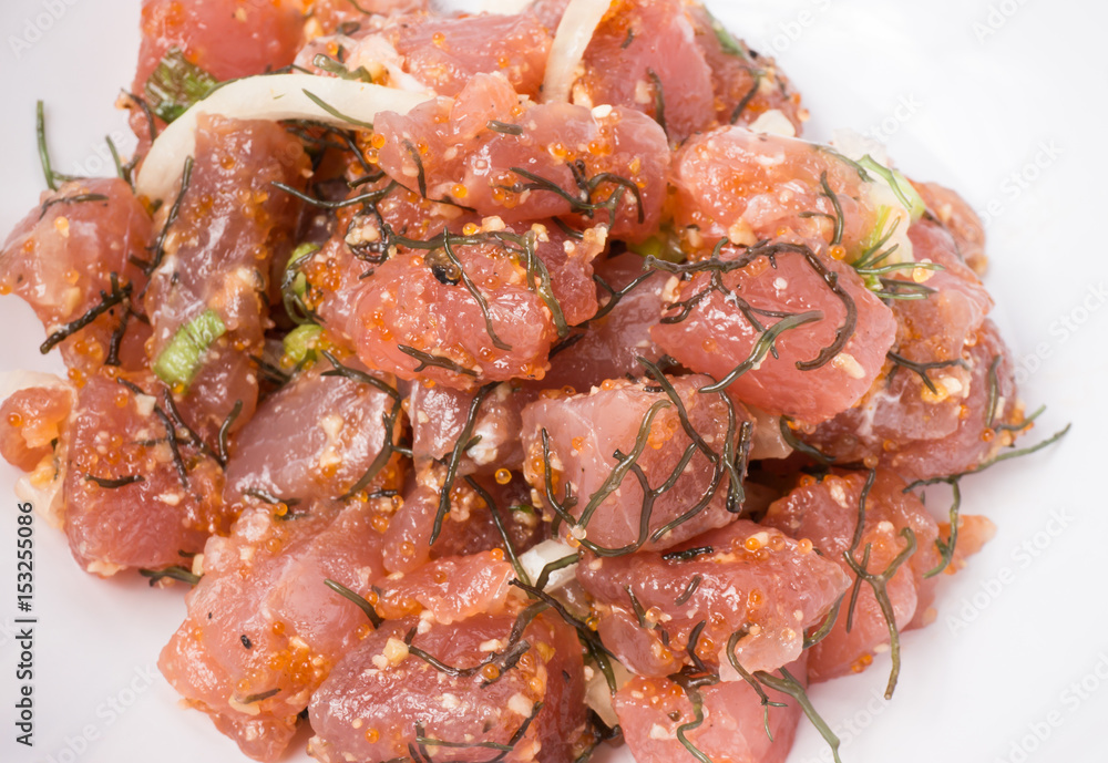 Hawaiian Ahi Poke with Seaweed Hawaiian Ahi Poke with Seaweed
