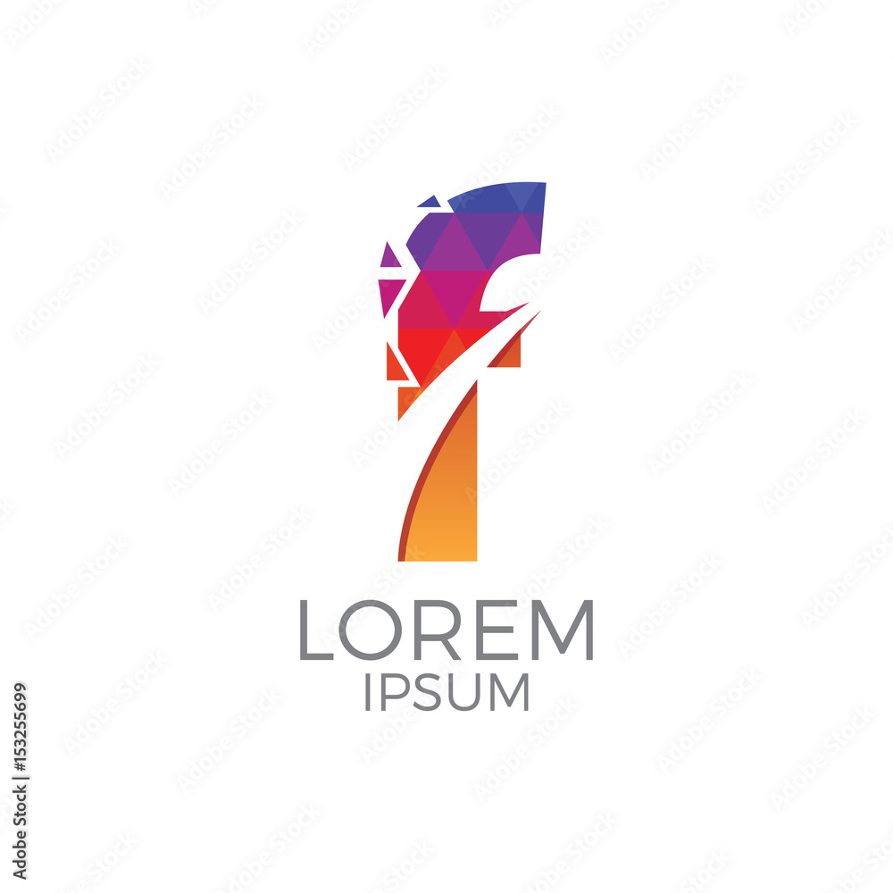 Obraz premium Letter 'f' Geometric