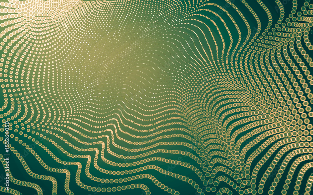 Fototapeta premium Abstract polygonal space low poly dark background, 3d rendering