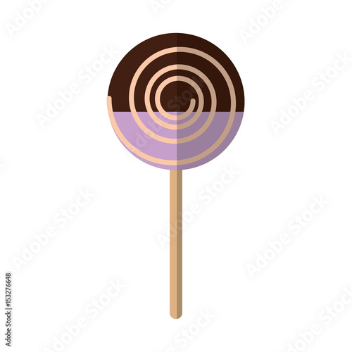 isolated lollipop candy on stick vector illustration graphic design