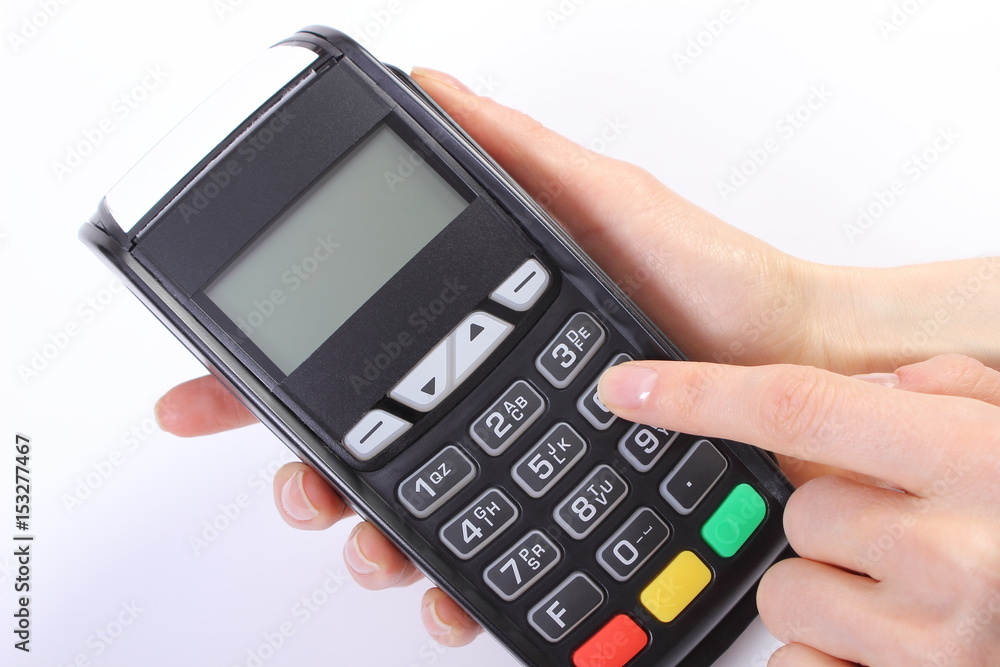 Using payment terminal, enter personal identification number Using payment terminal, enter personal identification number