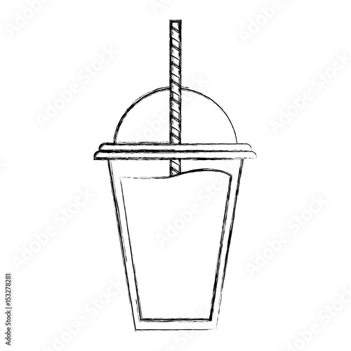 healthy smoothie to go vector illustration graphic design