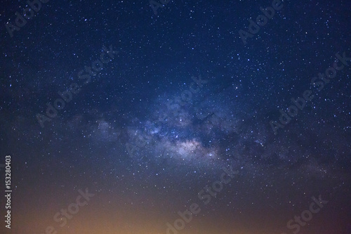 milky way galaxy at phitsanulok in thailand. Long exposure photograph.with grain
