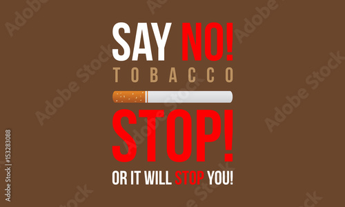 Vector flat of no tobacco day no smoking