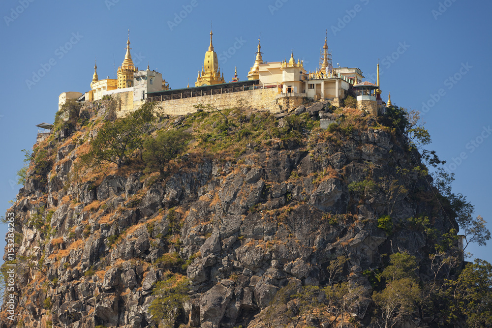 Taung Kalat Monastery at Mount Popa in Myanmar 