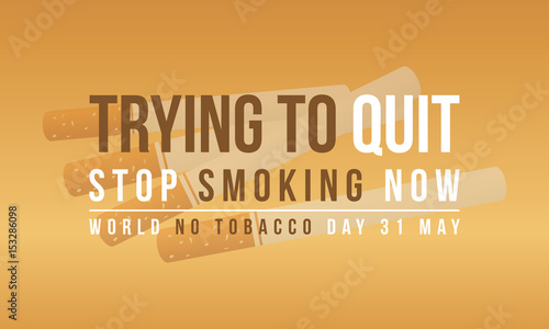 Collection stock of no tobacco day banner