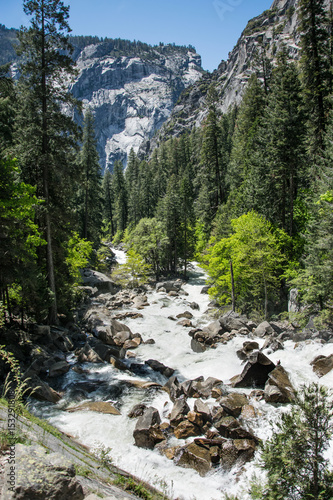 Mountain River in Yosemite National Park, California, USA