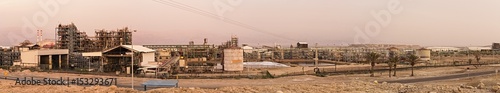 Industrial panorama with chemical plant