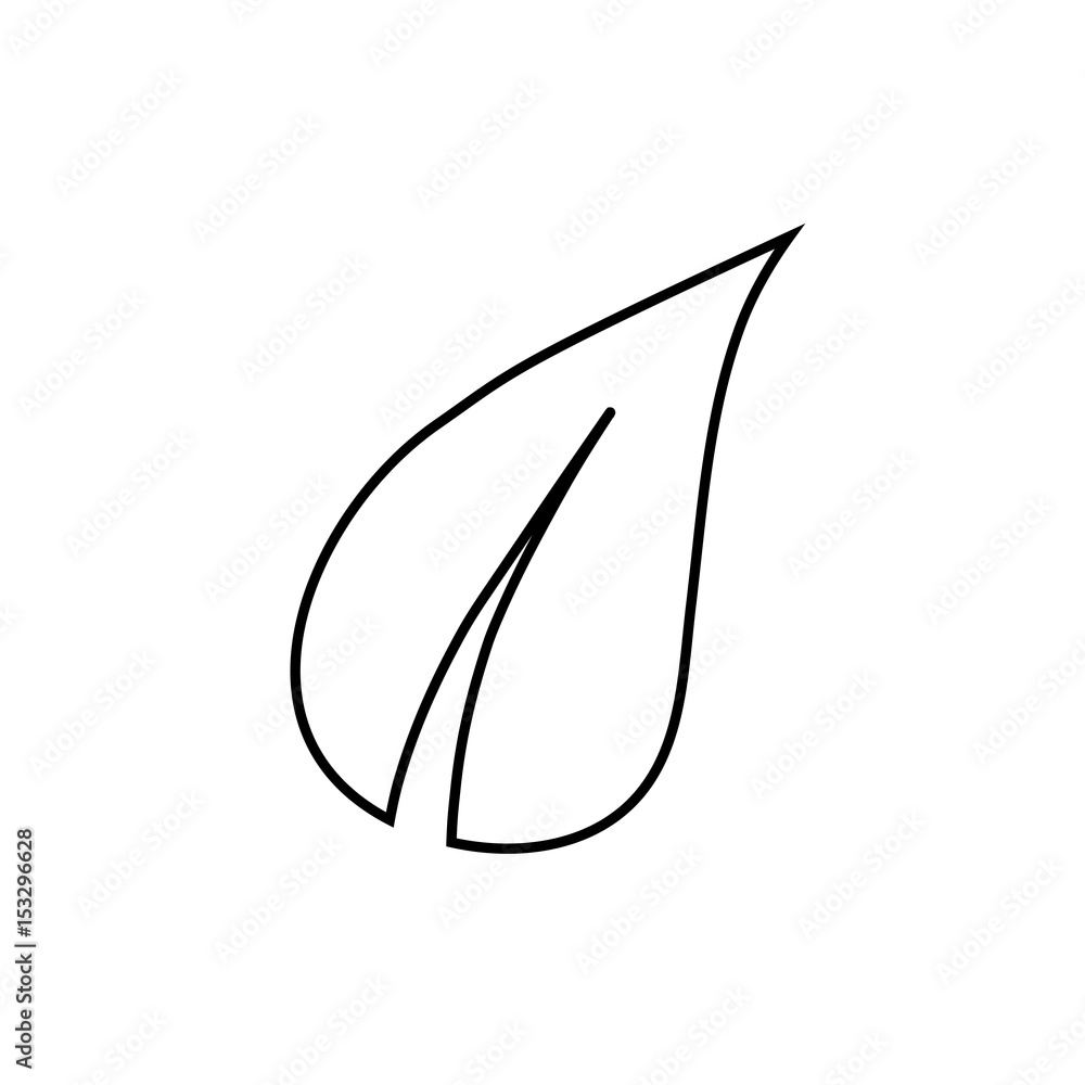 Fototapeta premium leaf icon over white background. vector illustration