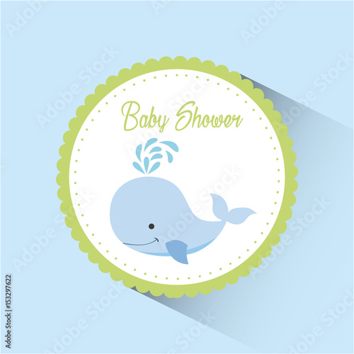 baby shower related emblem design