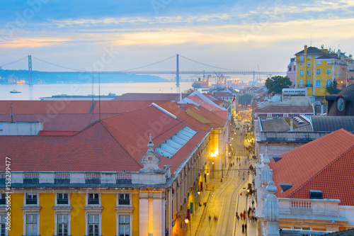 Lisbon at dusk, Portugal