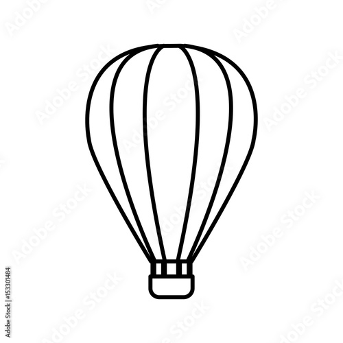air balloon icon over white background. vector illustration