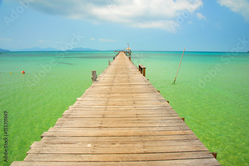 Wooden Piers on Tropical Islands 