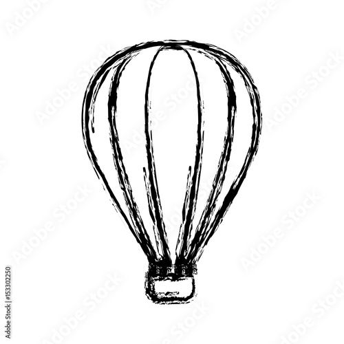 air balloon icon over white background. vector illustration