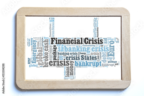 Financial crisis word cloud photo