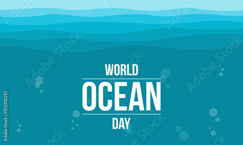 World ocean day vector flat