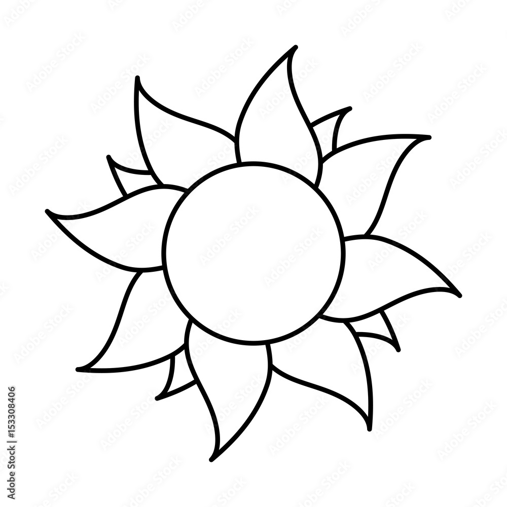 sun icon over white background. vector illustration