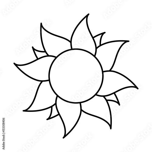 sun icon over white background. vector illustration