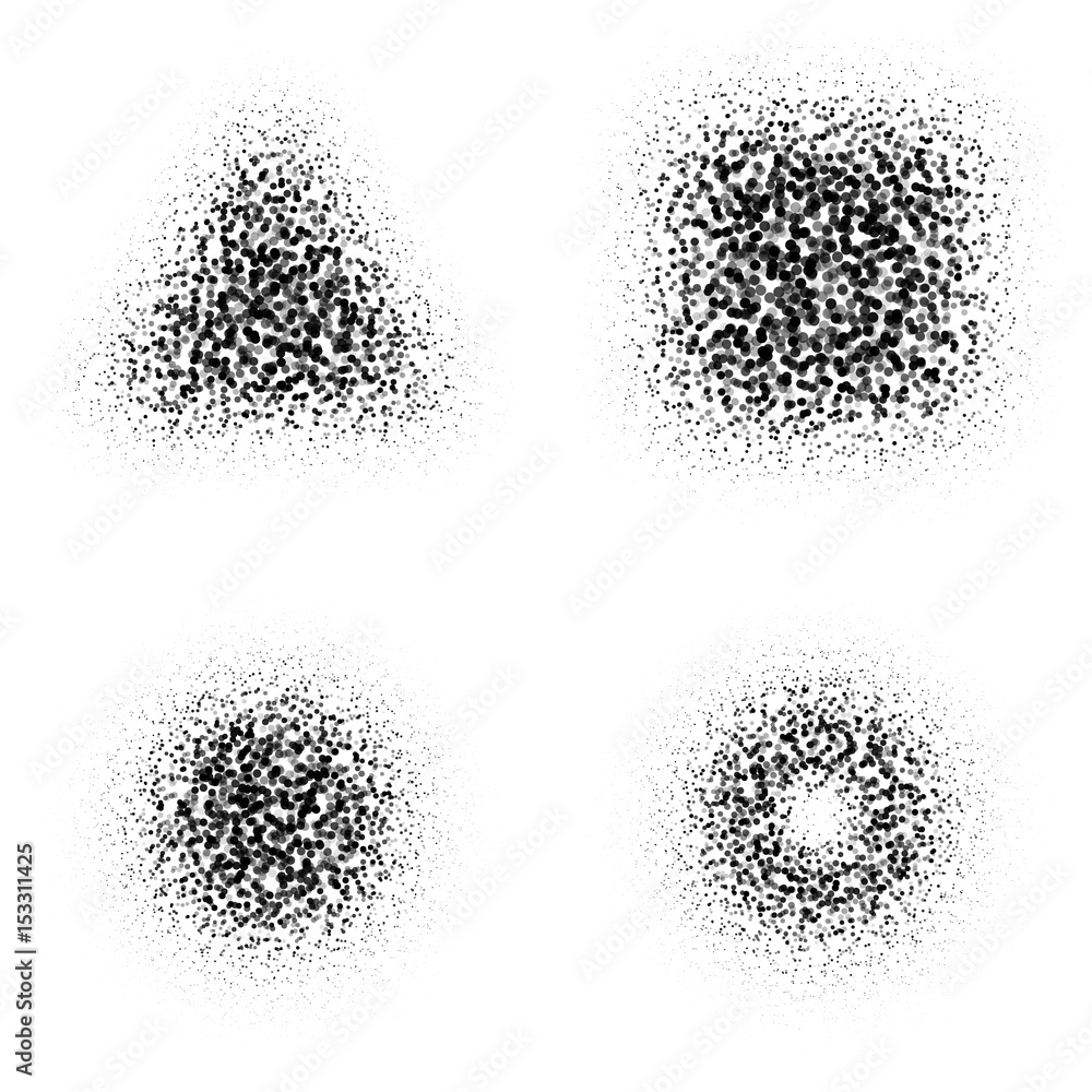 Fototapeta premium Pixelated dotted vector geometric Shapes