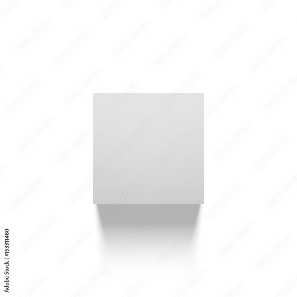 Realistic Cube Shape Template with Shadow Realistic Cube Shape Template with Shadow