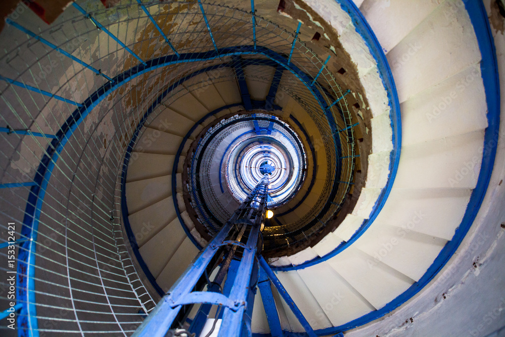 Fototapeta premium High old lighthouse staircase