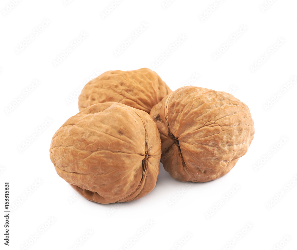 Pile of walnuts isolated Pile of walnuts isolated