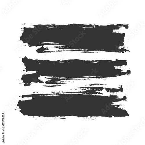 Grunge Smeared Paint or Ink Brush Strokes