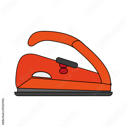 color image cartoon electric iron for clothes vector illustration