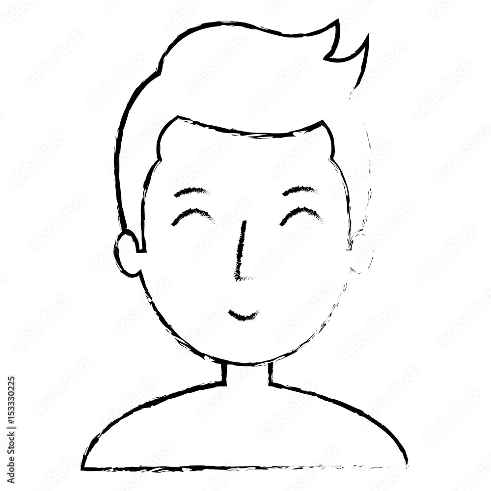 young man shirtless avatar character vector illustration design young man shirtless avatar character vector illustration design