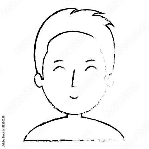 young man shirtless avatar character vector illustration design