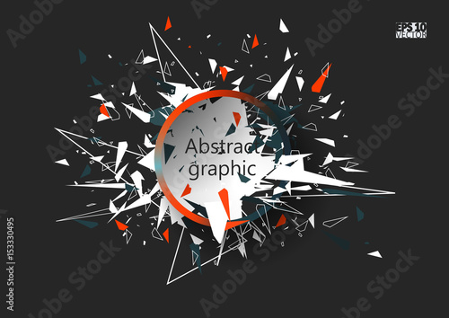 Graphic illustration with geometric pattern. Eps10 Vector illustration.