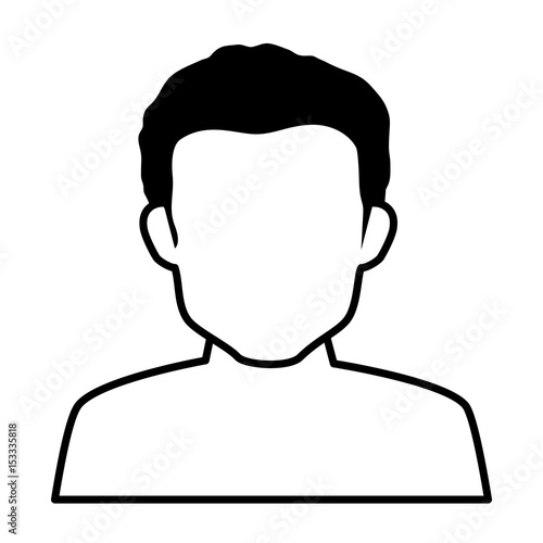young man shirtless avatar character vector illustration design