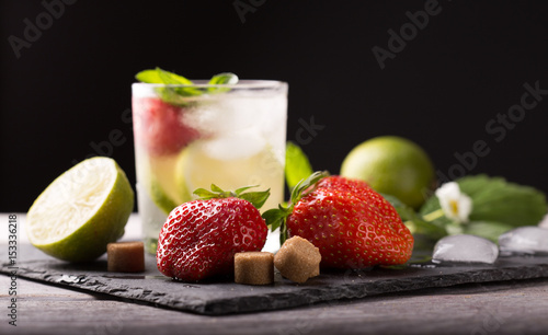 strawberry lime cocktail