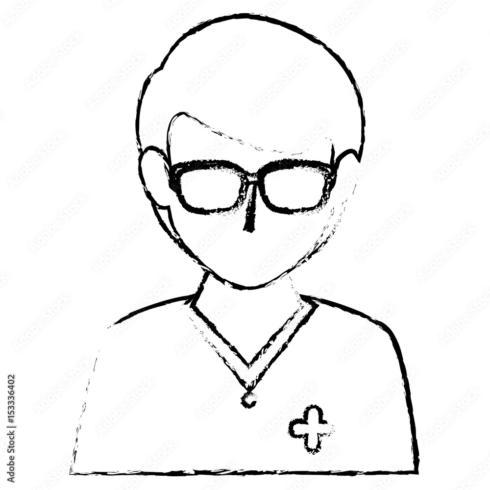 Male surgeon avatar character vector illustration design