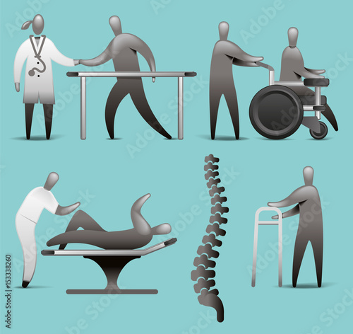 Physiotherapy Icon Set photo