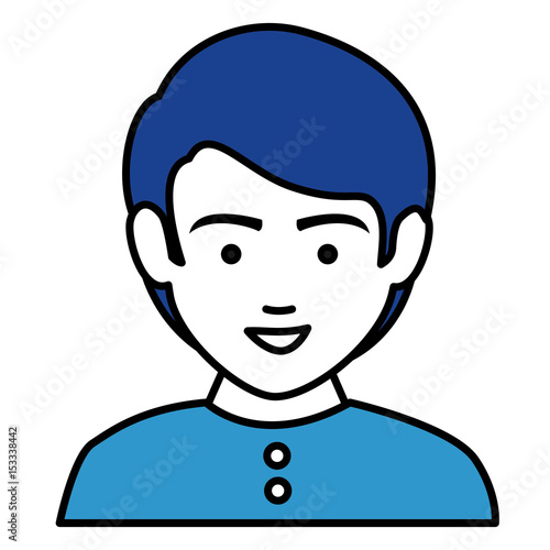 young man avatar character vector illustration design