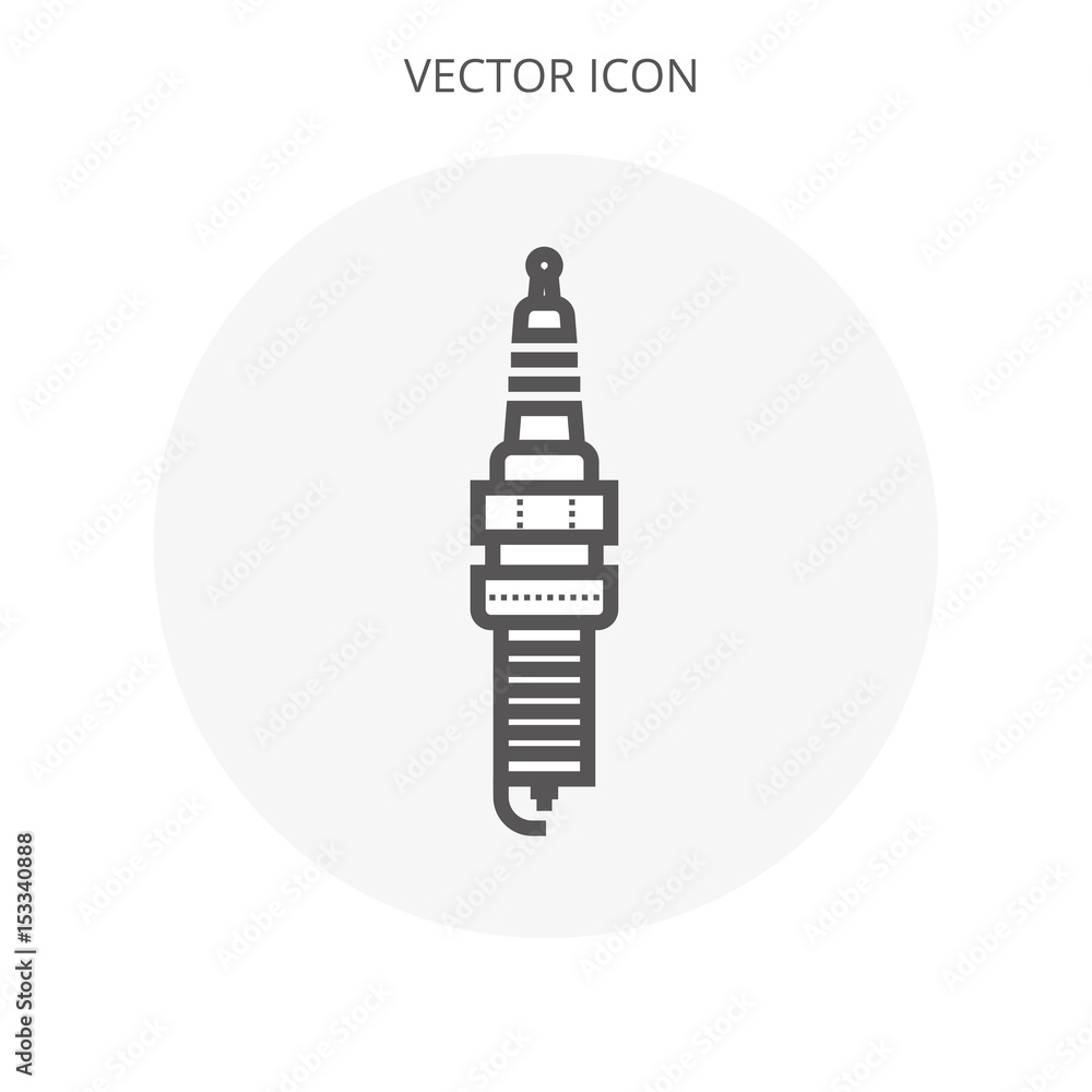 Spark plug icon illustration isolated vector sign symbol