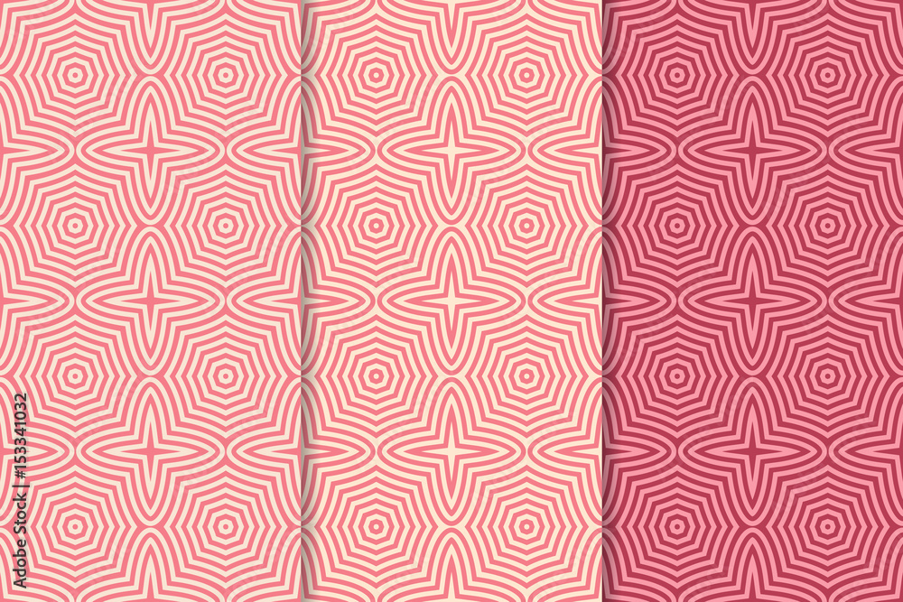 Naklejka premium Geometric seamless pattern. Colored background