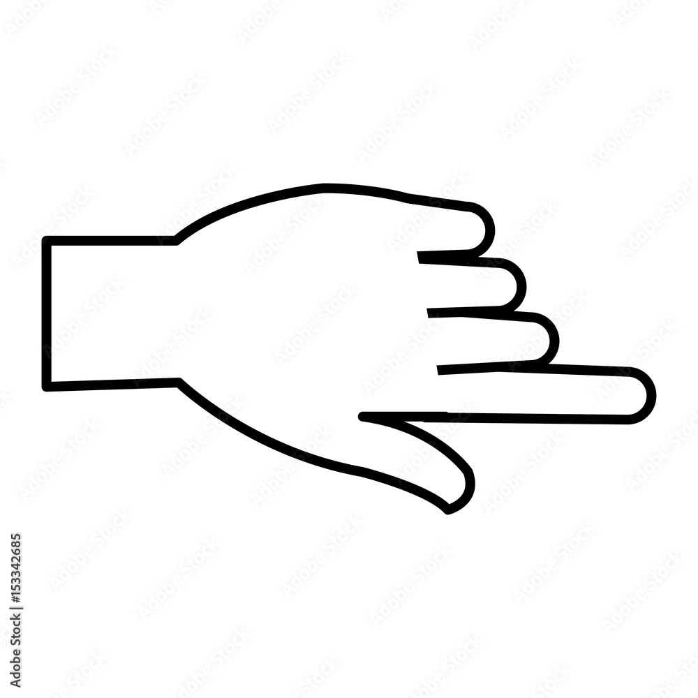 hand human index isolated icon vector illustration design