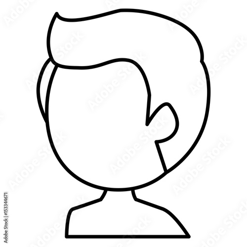 young man shirtless avatar character vector illustration design