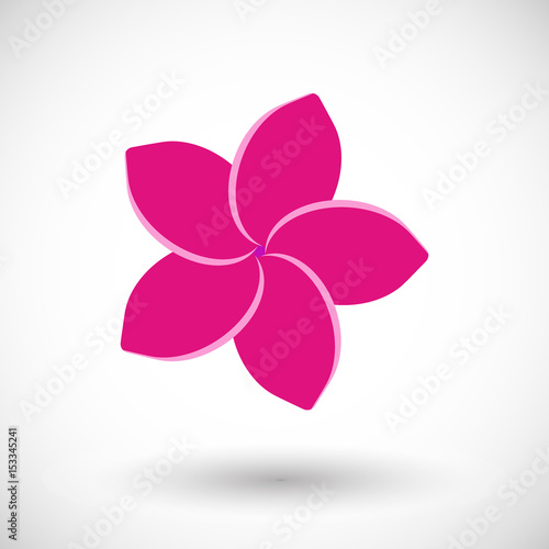 Obraz na płótnie Frangipani flat vector icon w salonie