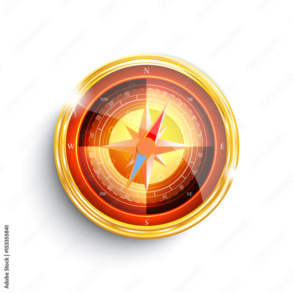 compass on white background isolated object compass on white background isolated object