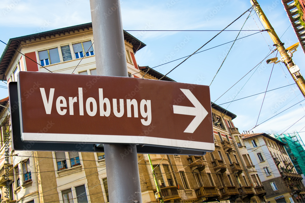 Obraz premium Schild 223 - Verlobung